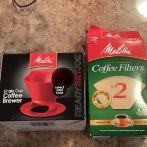 Red Single Cup Coffee Brewer with Filters